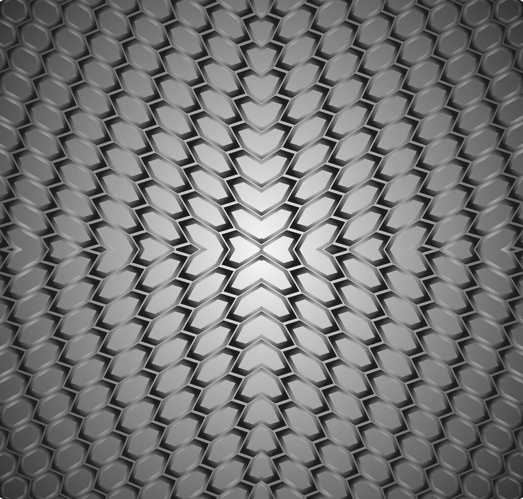 Abstract geometric monochrome pattern of ovals on a gray background vector