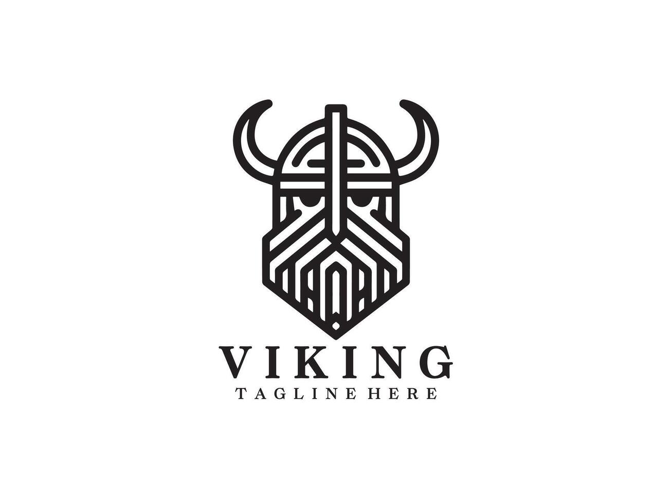 Viking logo design template vector