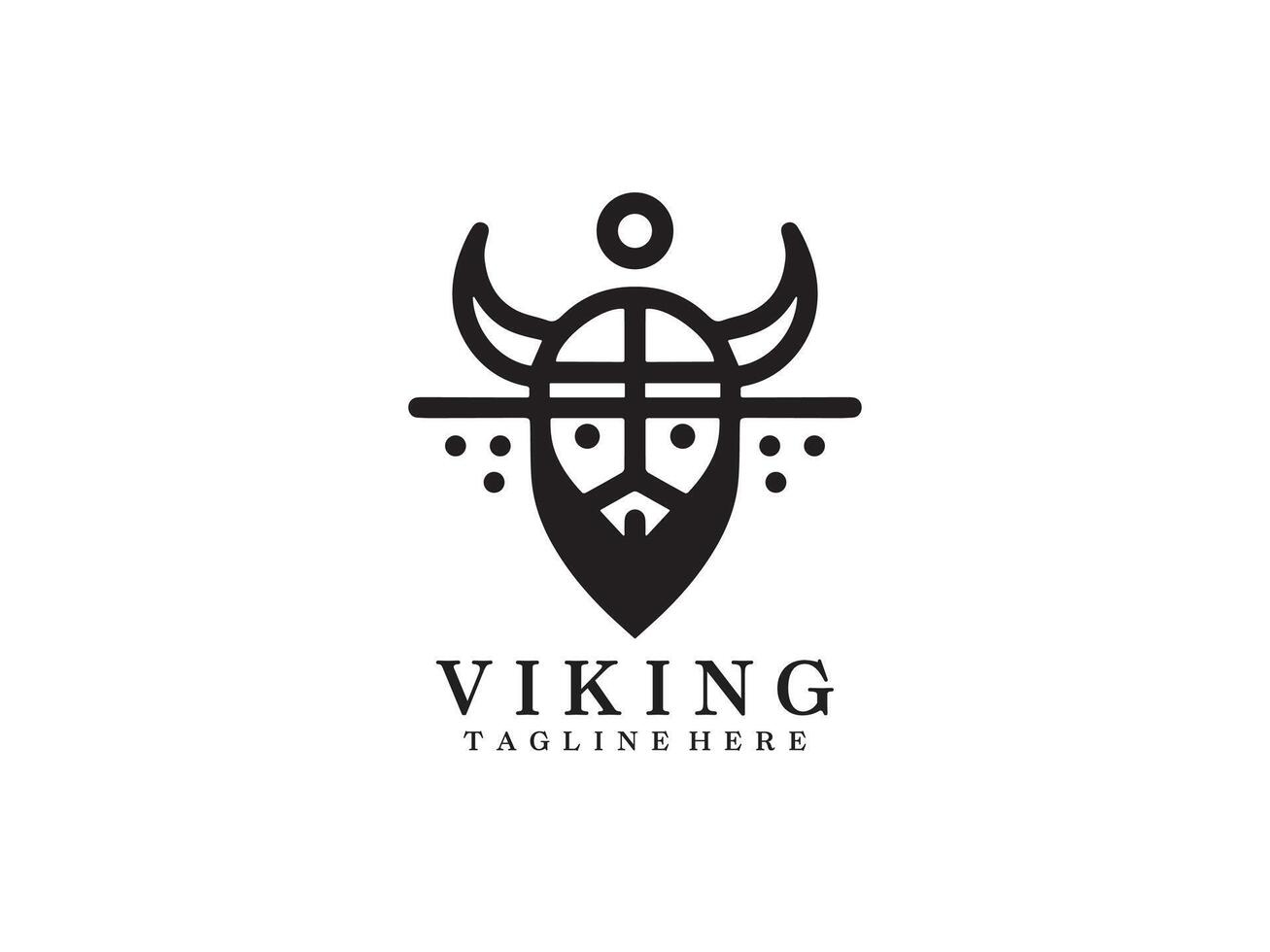 vikingo logo diseño modelo vector