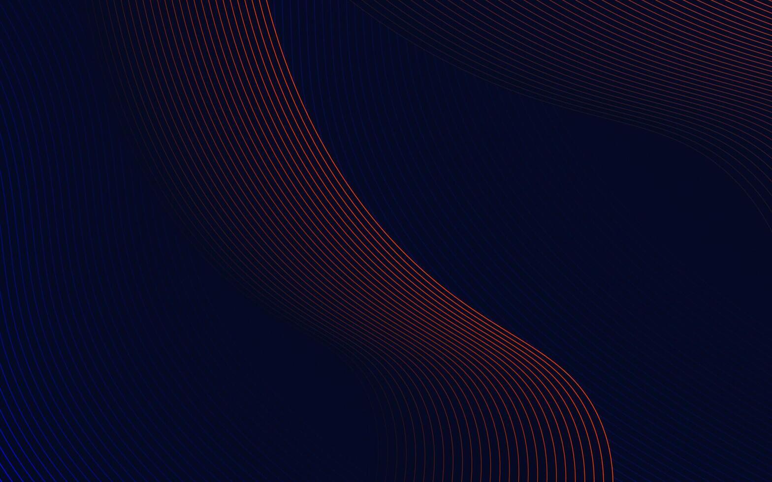 Abstract technology with dynamic wavy lines vector