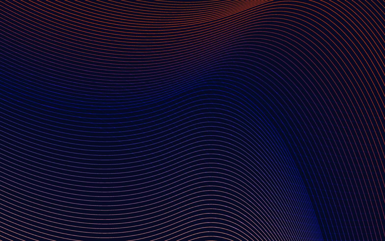 Abstract technology with dynamic wavy lines vector