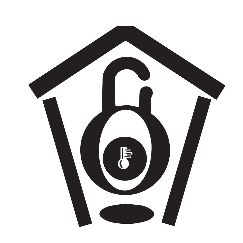 home security logo, safe home logo, home key logo, illustration vector