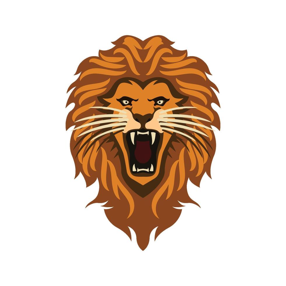 illustration of lion head vector