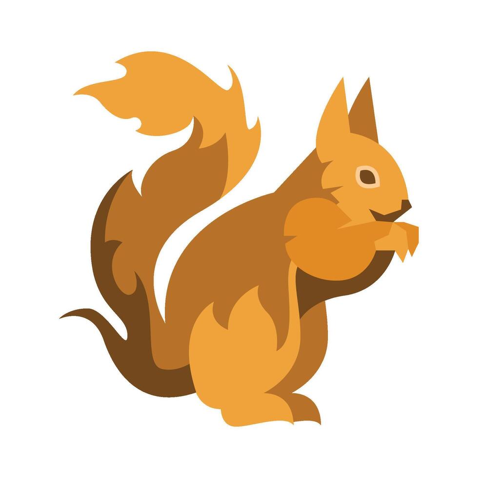 colorful squirrel illustration vector