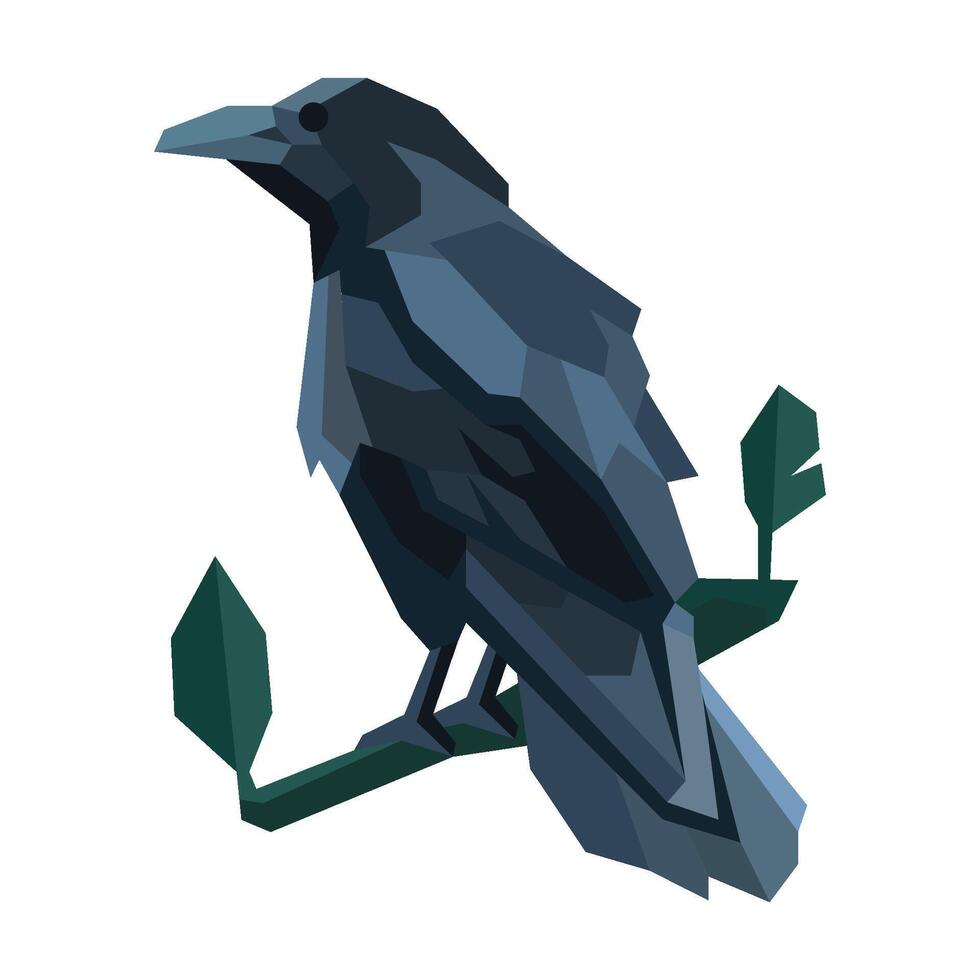 illustration of raven or crow vector