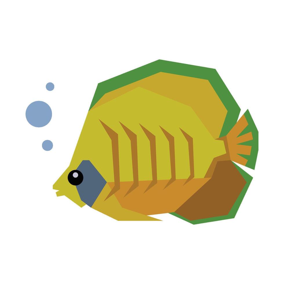 butterfly fish illustration vector