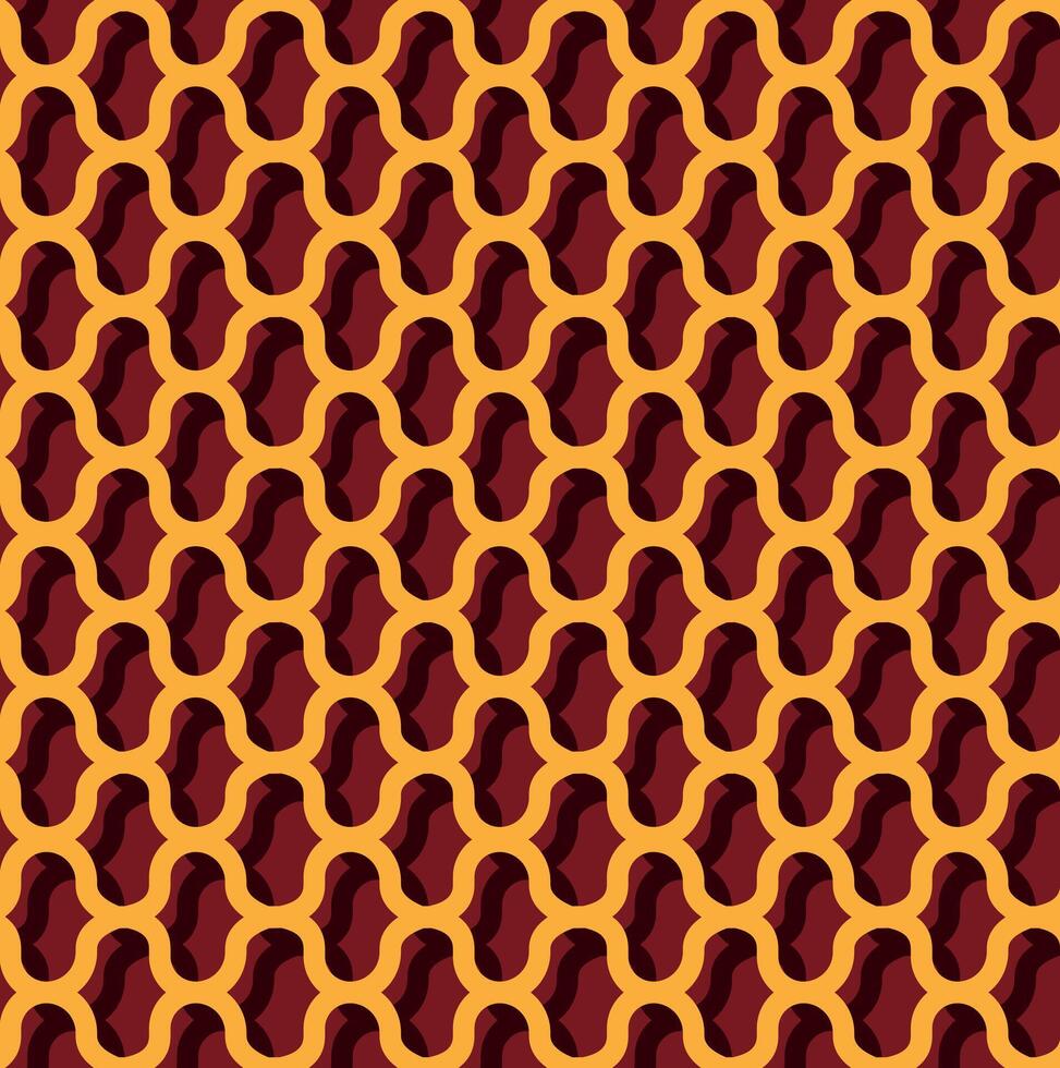 Lattice orange seamless pattern on burgundy background. Pattern for background and packaging vector