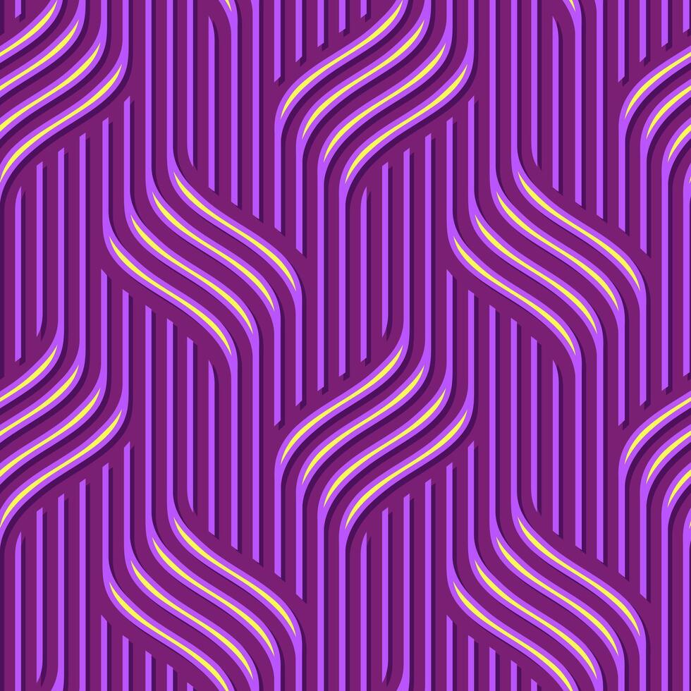 Seamless geometric violet pattern. Purple abstract wavy pattern for backgrounds and packages vector