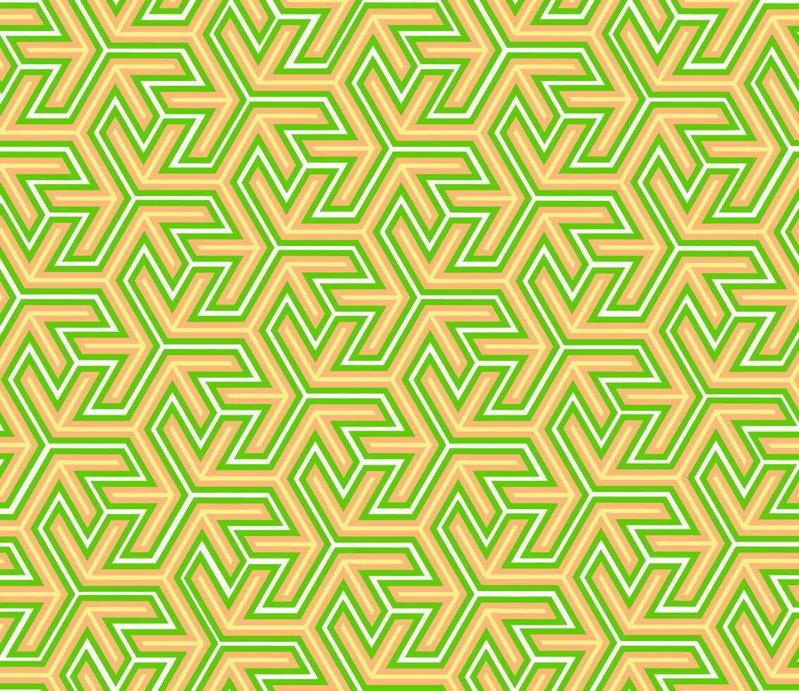 Green yellow geometric pattern. Abstract seamless pattern for packaging and background vector