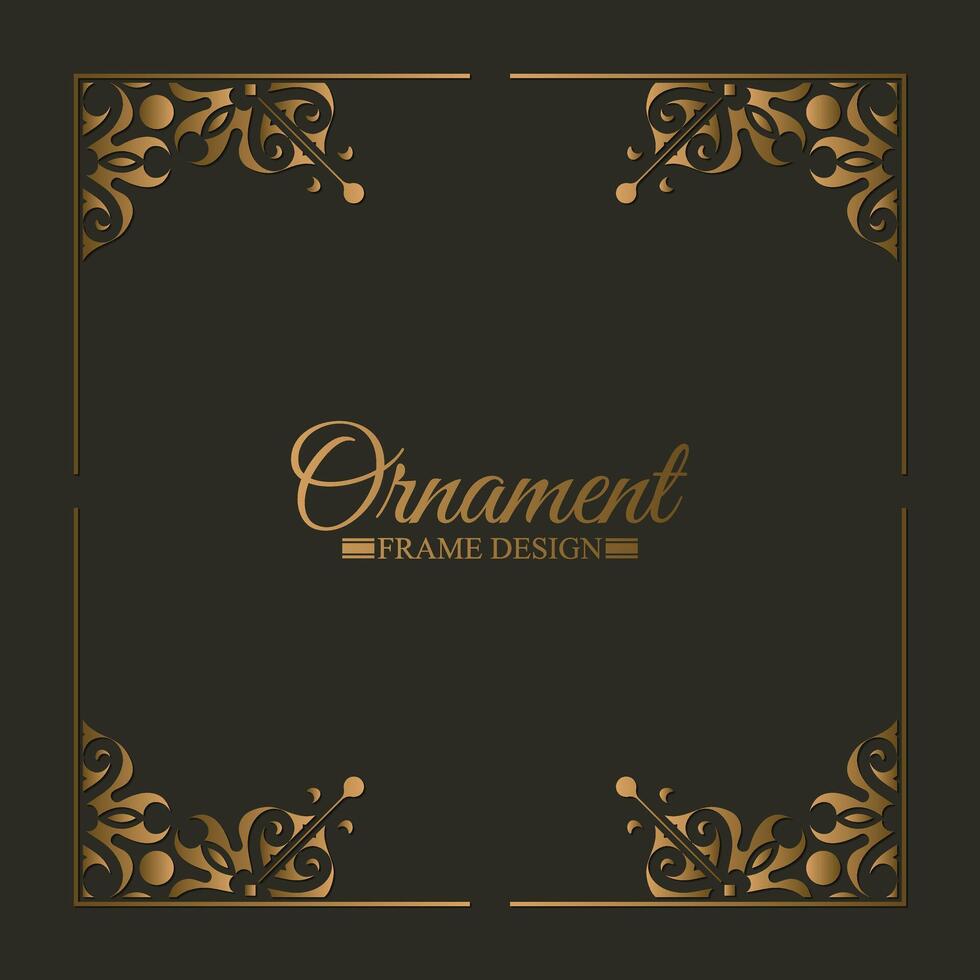 Elegant decorative frame design background vector