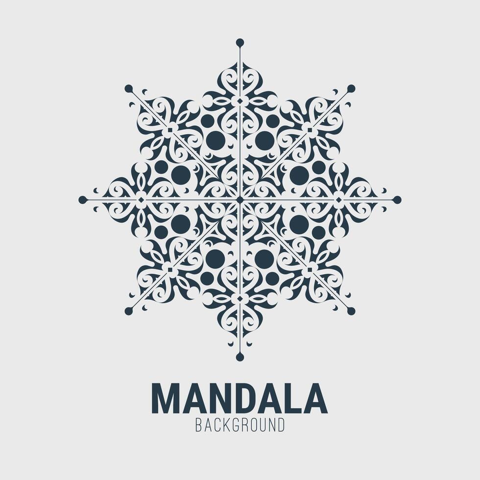 plantilla de diseño de fondo plano mandala vector