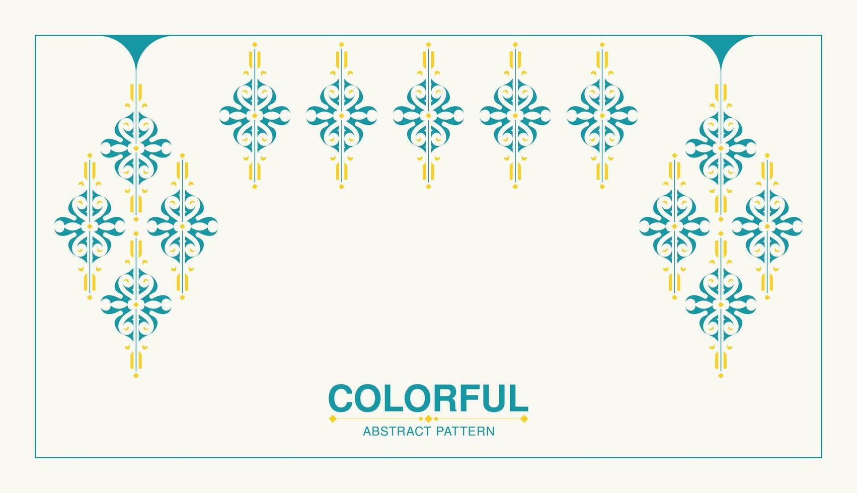 colorful ornament pattern design background vector