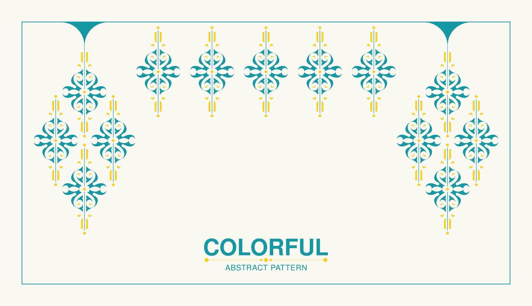 fondo de diseño de patrón de ornamento colorido vector