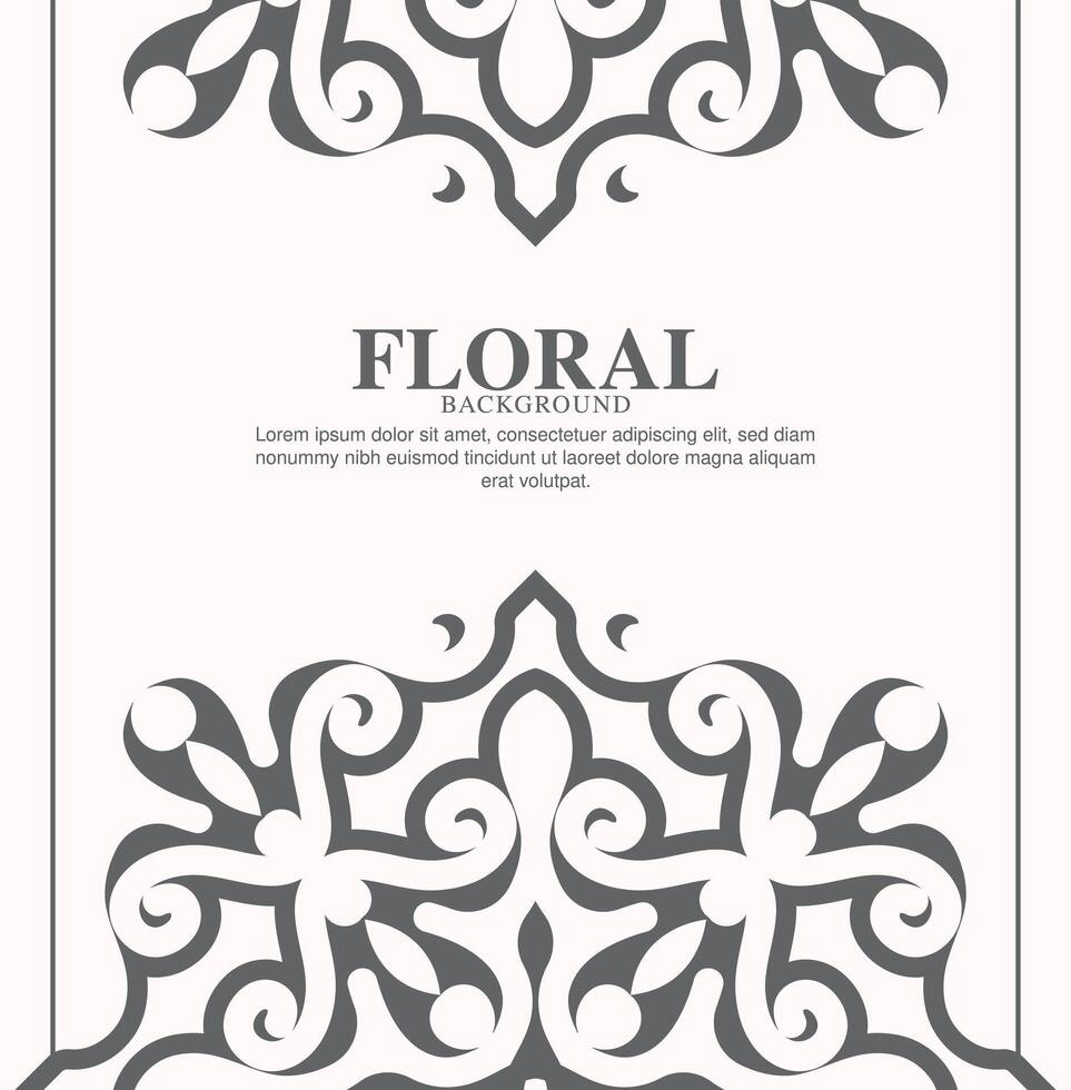 fondo decorativo marco floral vector