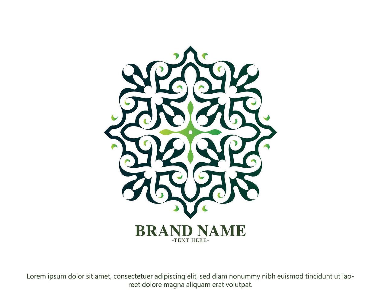Green art logo design template vector