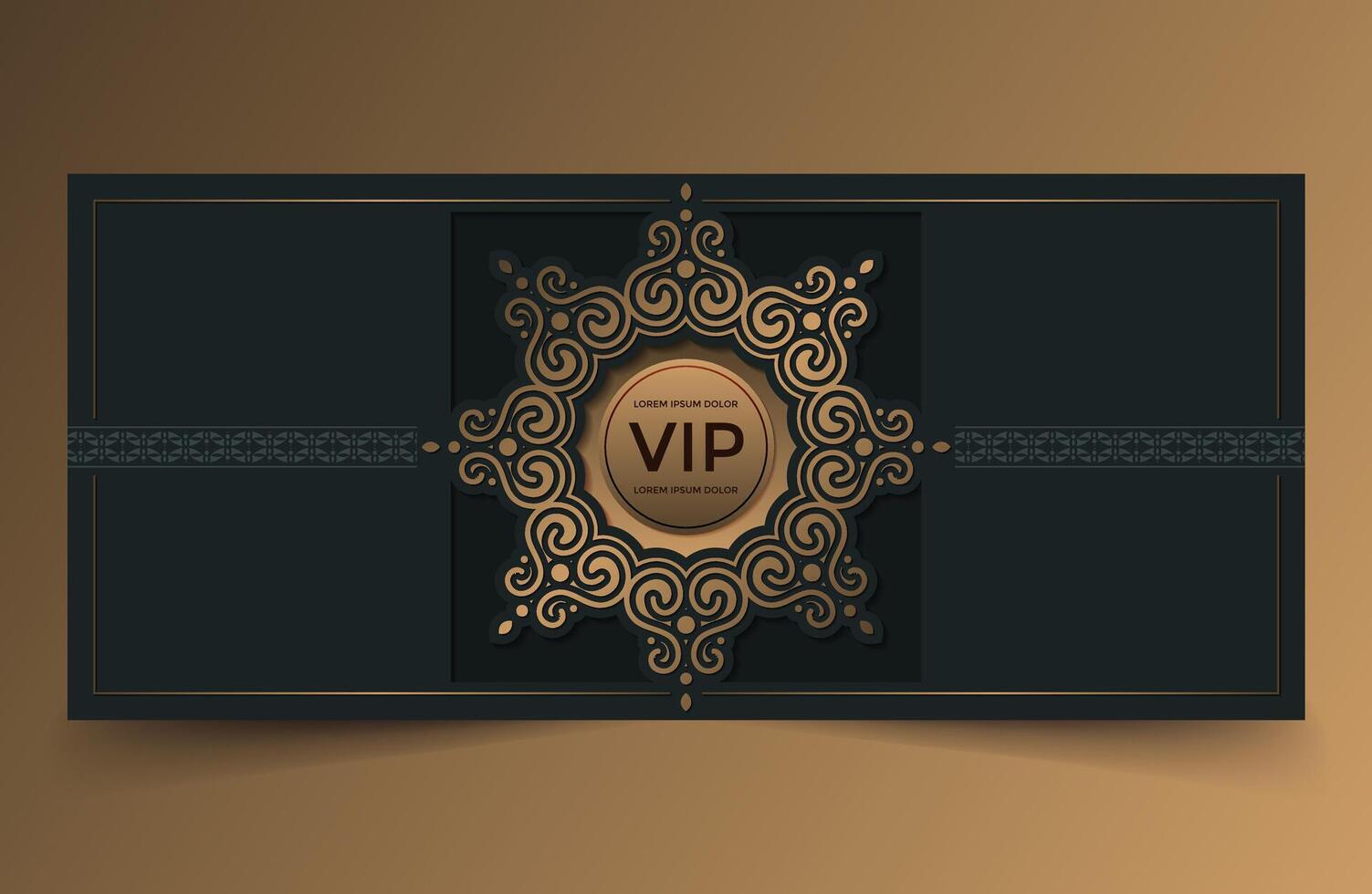 luxury dark vip card in ornament texture vector