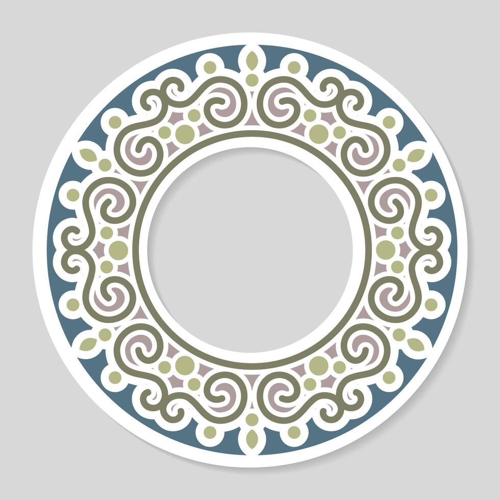 colorful decorative ornament frame background vector