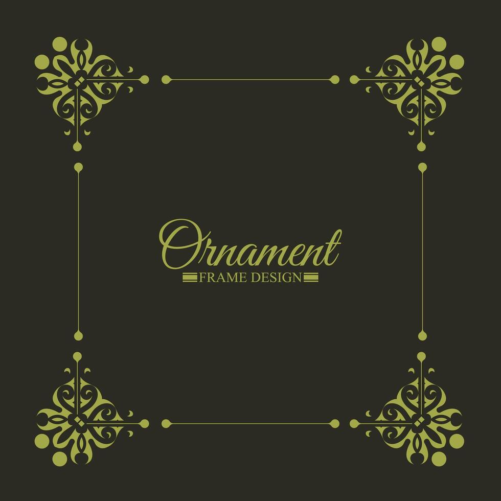 Elegant decorative frame design background vector