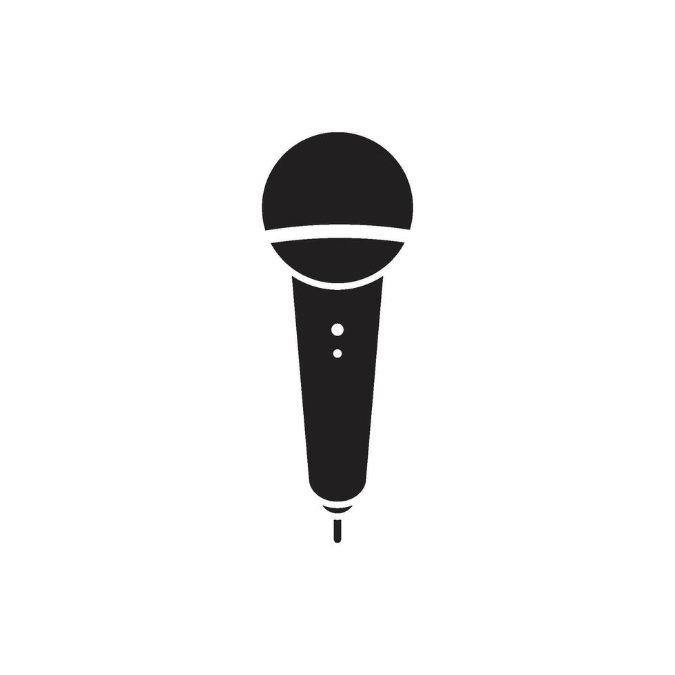 Ilustración del icono de micrófono vector