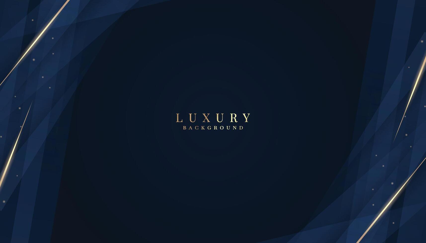 lujoso oscuro azul antecedentes con espumoso oro y Brillantina. moderno elegante resumen antecedentes vector