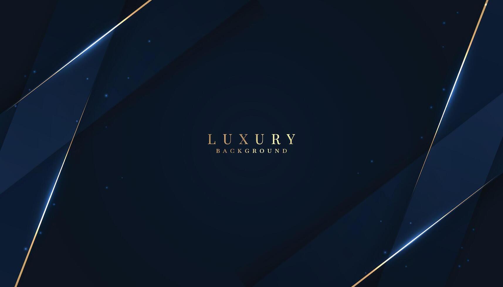 Luxurious dark blue background with sparkling gold and glitter. modern elegant abstract background vector