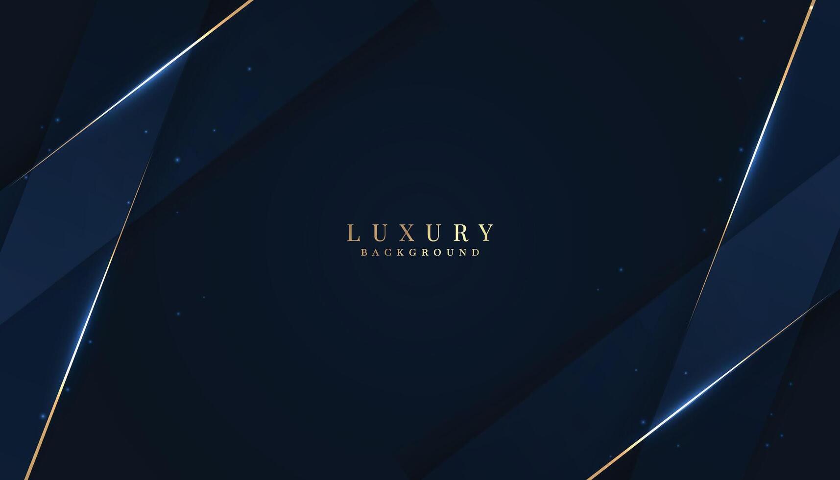 Luxurious dark blue background with sparkling gold and glitter. modern elegant abstract background vector