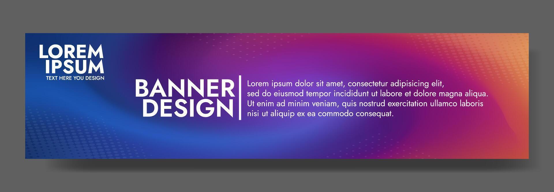 Abstract purple blue banner color with a unique wavy design. It is ideal for creating eye catching headers, promotional banners, and graphic elements with a modern and dynamic look. vector