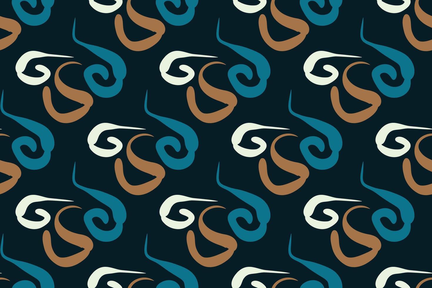 Hand drawn abstract seamless pattern, ethnic background for textiles, banners, wallpapers, wrapping vector