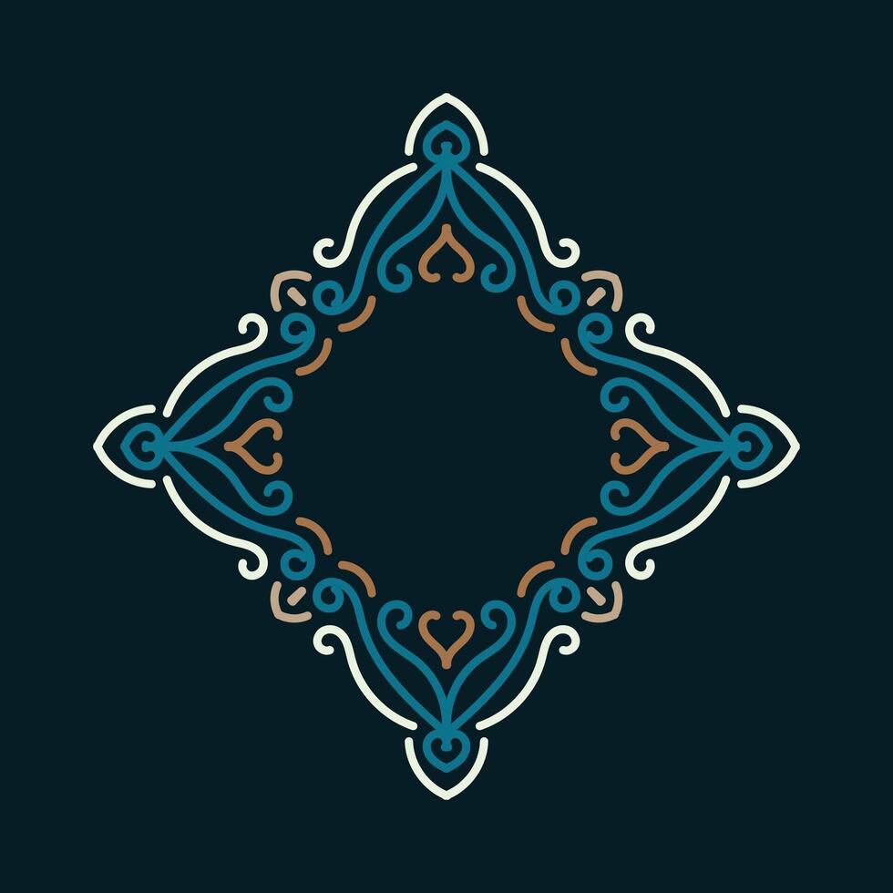 Decorative vintage frame. floral ornament. vector
