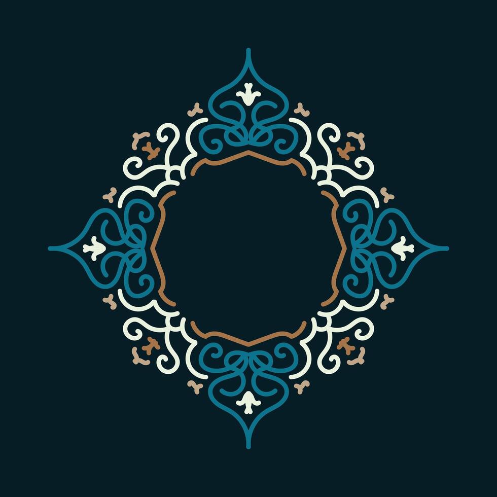 Decorative vintage frame. floral ornament. vector