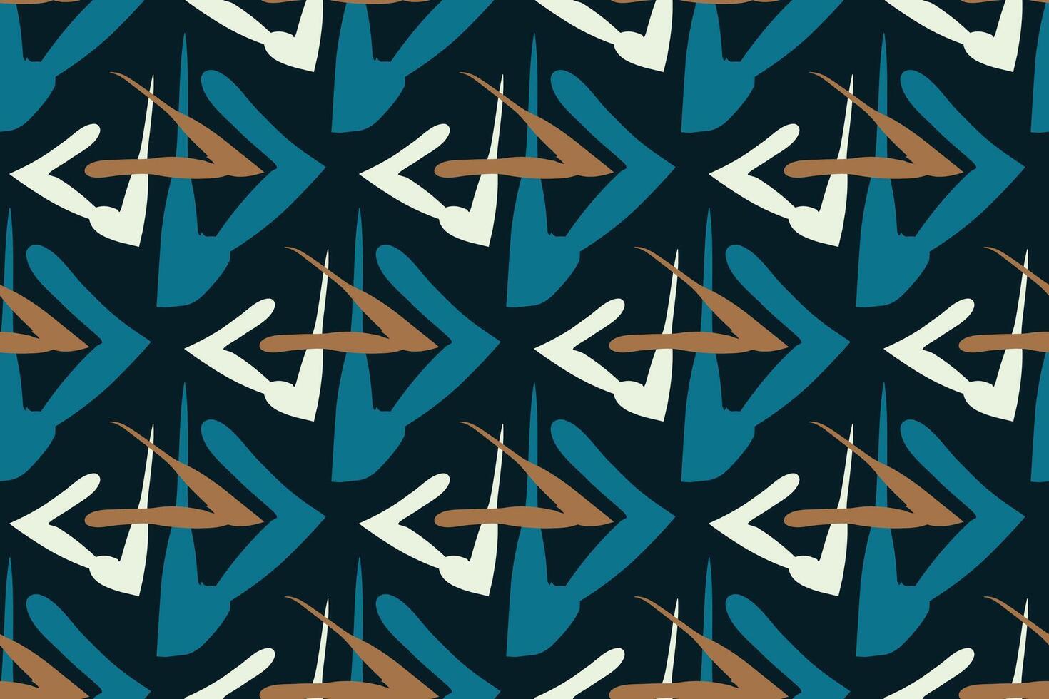 Hand drawn abstract seamless pattern, ethnic background for textiles, banners, wallpapers, wrapping vector