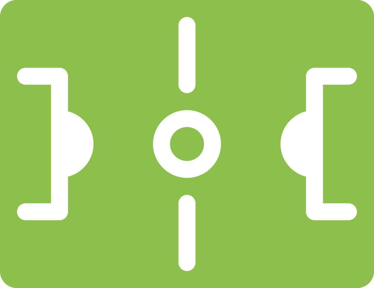 a green square with a white line on it vector