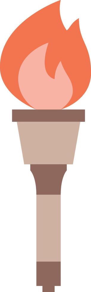 a torch with a flame on it vector