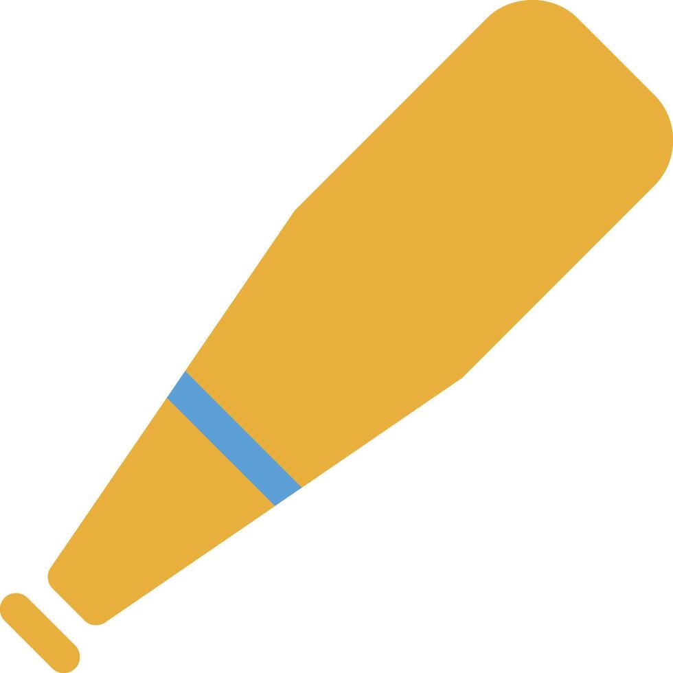 a baseball bat with a blue handle vector