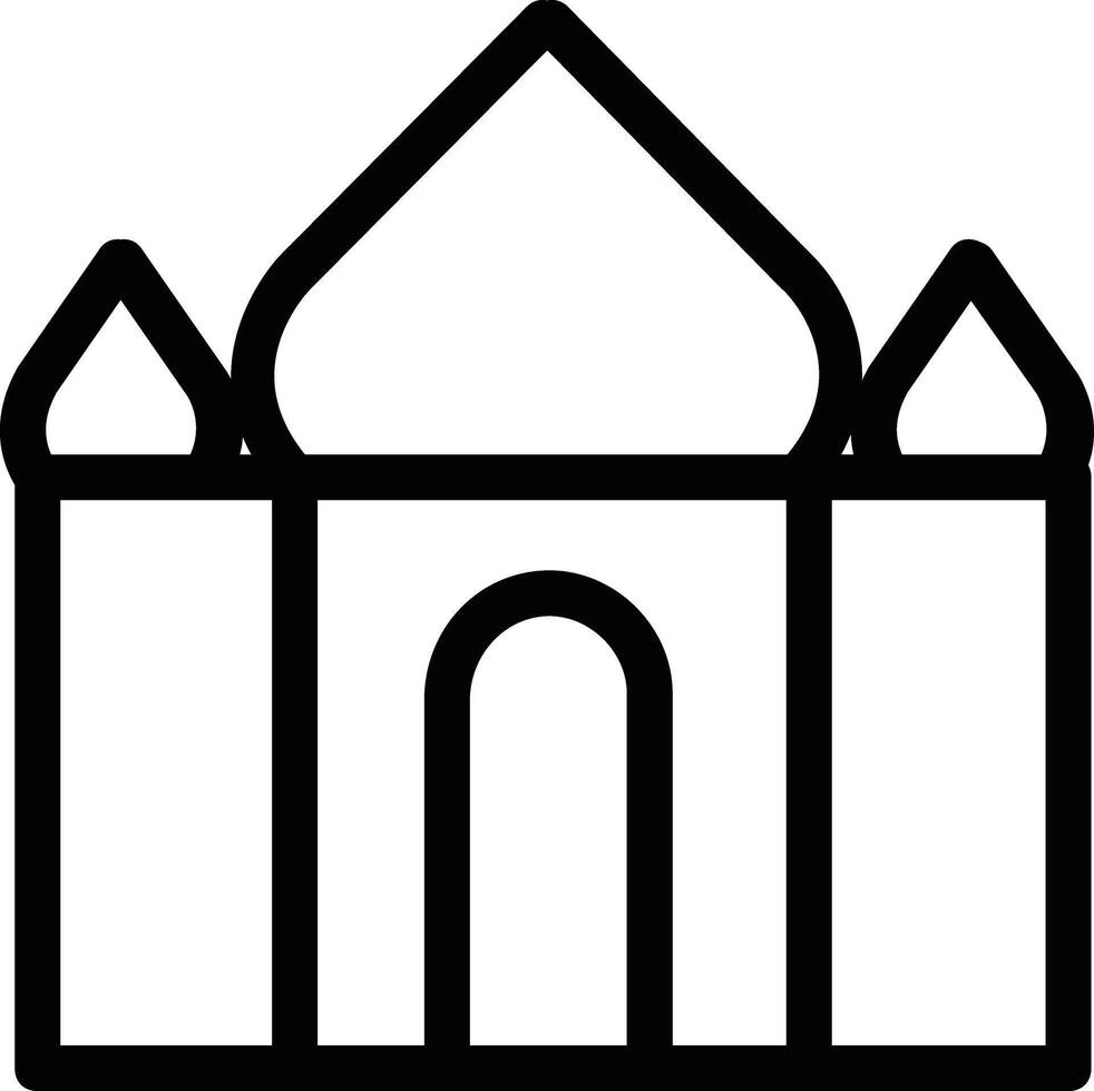 a black and white outline of a building vector