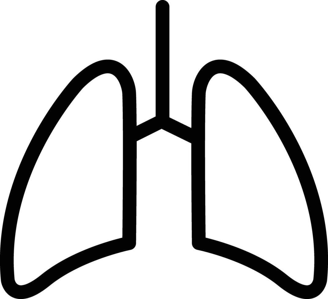 lungs icon on white background vector