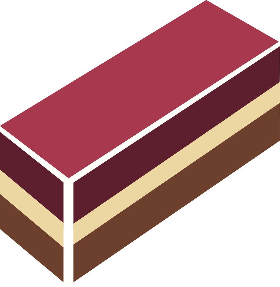 a red and brown block of chocolate vector