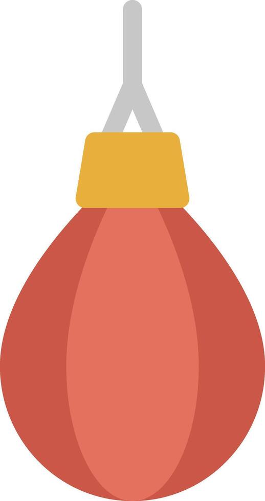 a red and yellow ball hanging from a hook vector