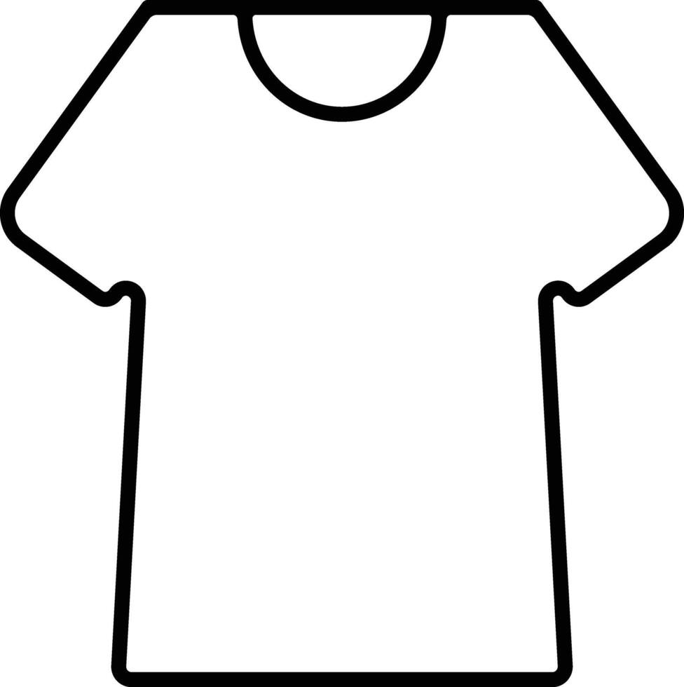 a t - shirt outline on a white background vector