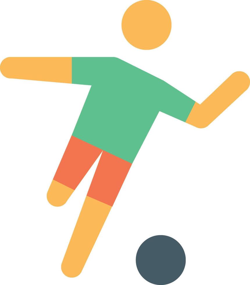 a man is kicking a soccer ball vector