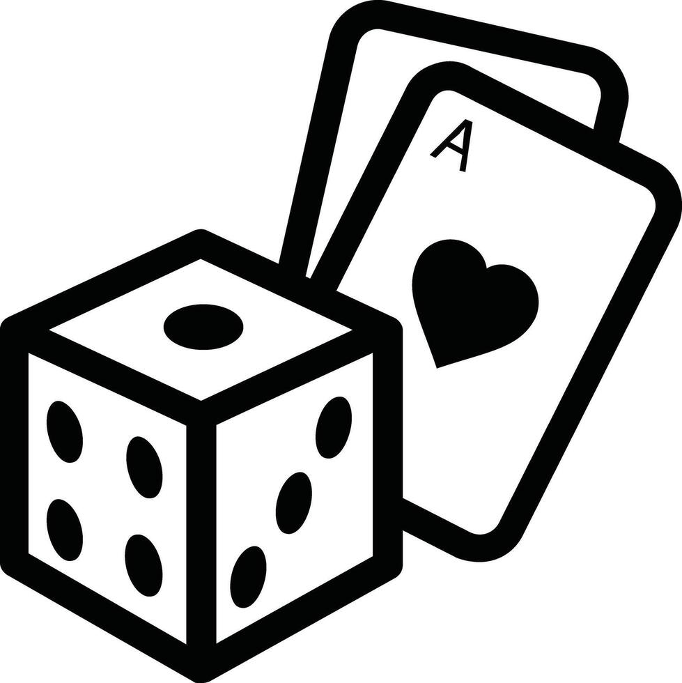 dice and playing cards clipart vector