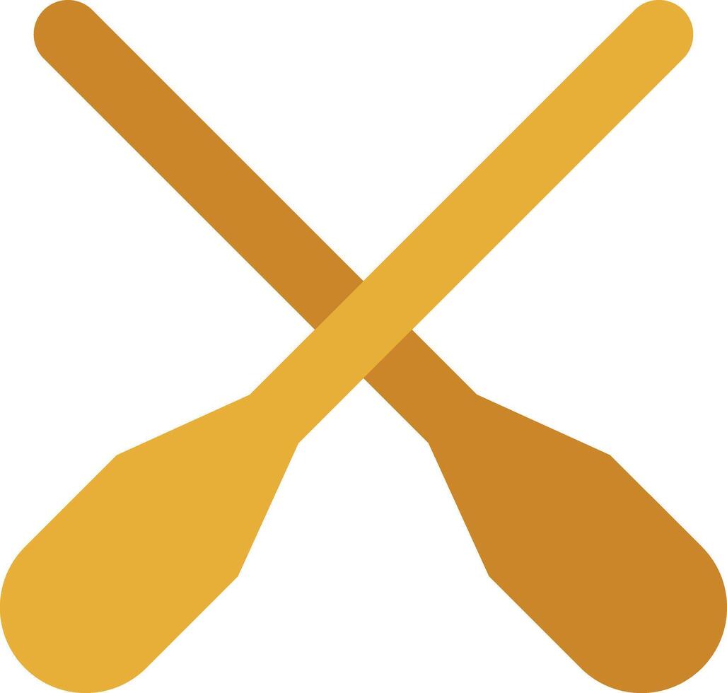 two oars on a white background vector