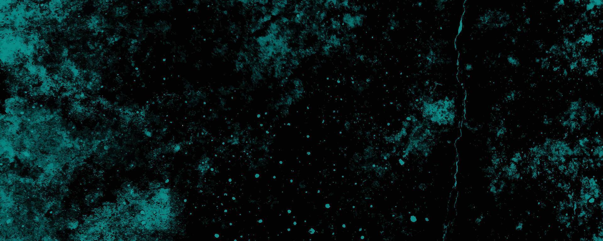 Scratch grunge urban background, distressed turquoise grunge texture on a dark background vector