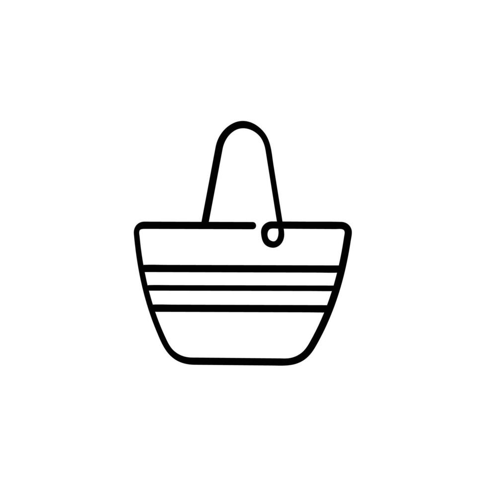bolso de mano línea estilo icono diseño vector