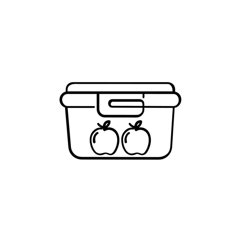 Reusable Container Line Style Icon Design vector