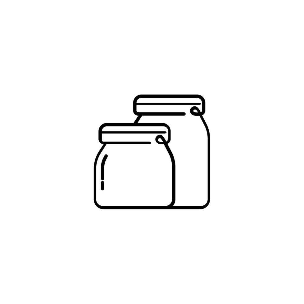 Reusable Jar Line Style Icon Design vector