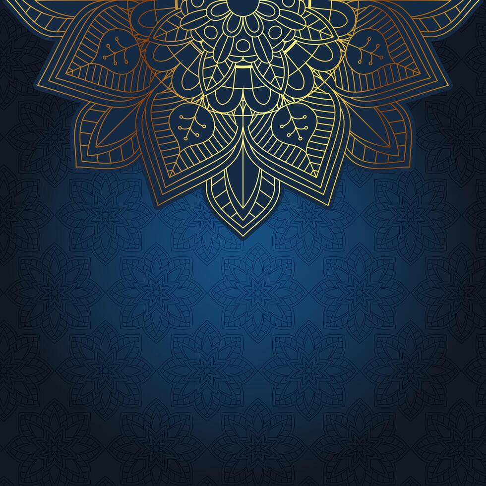 elegant background with a decorative gold mandala design vector