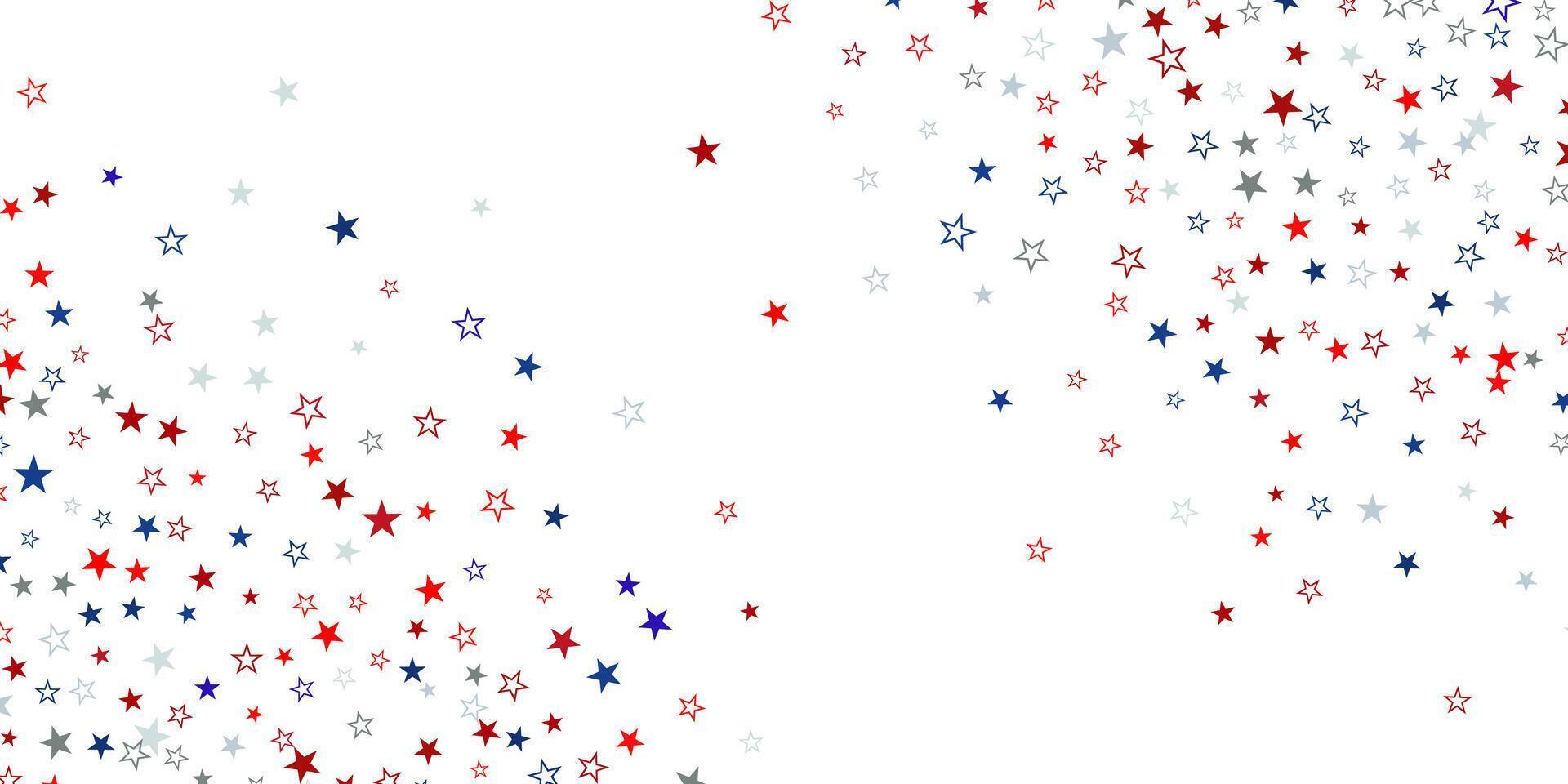 abstract starry banner design in red white and blue colours vector