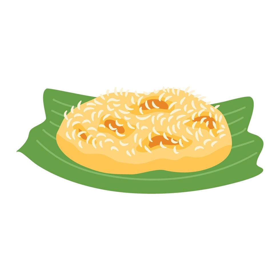 bibingka filipino rice and coconut cake vector