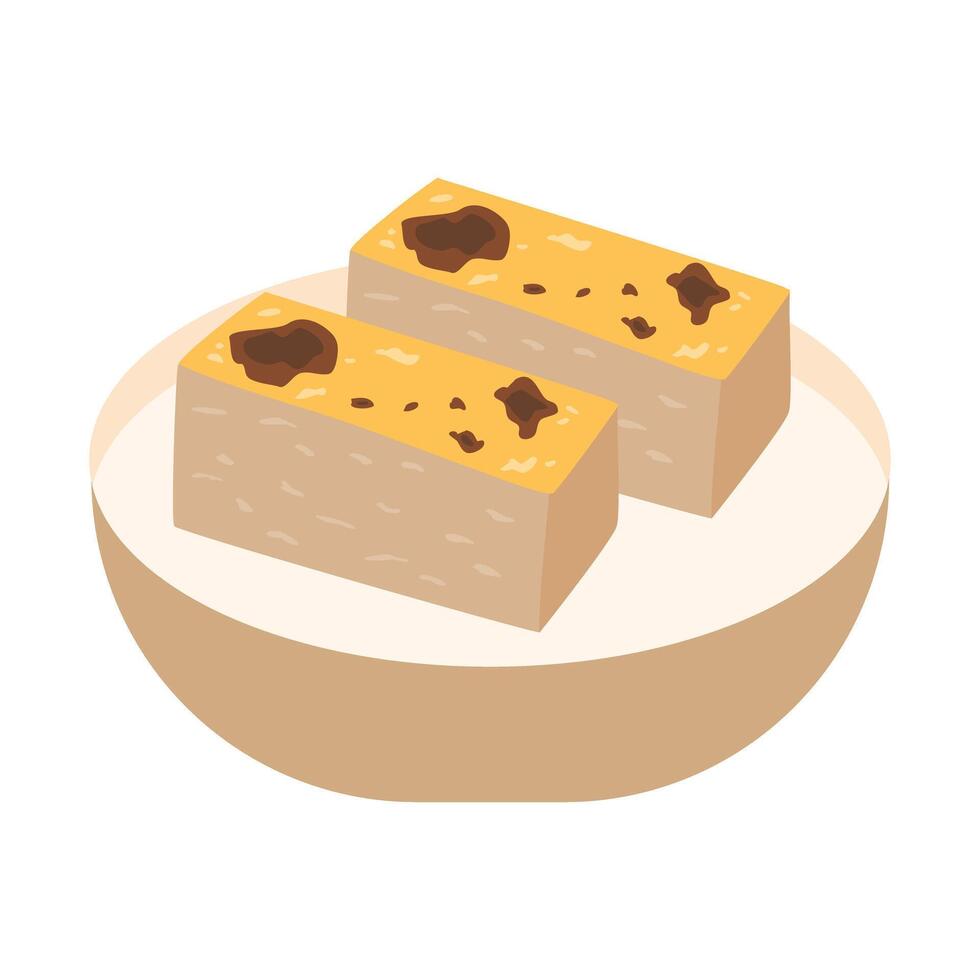 Filipino Dessert Bibingka food illustration vector